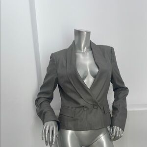 Bcbgmaxazria Gray Tailored Runway Blazer Double Breasted Size S